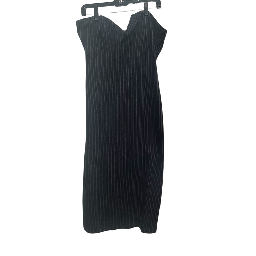 By Anthropologie Menswear Striped Strapless Midi Dress, New with Tags - Picture 2 of 6